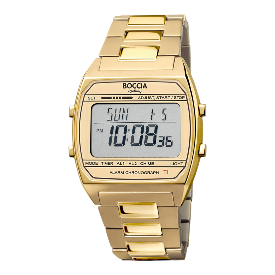 Herrenuhr Digital Chronograph gold