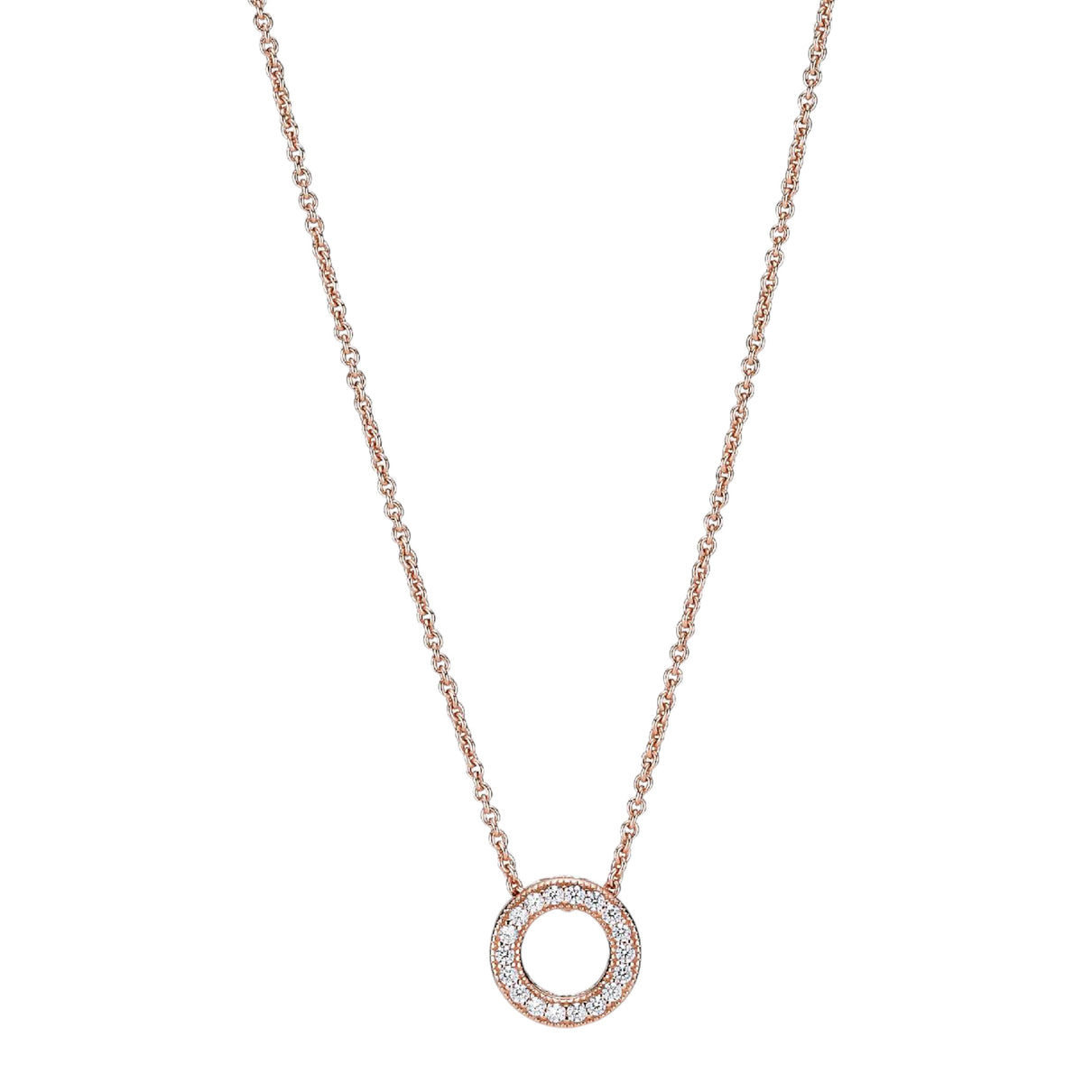 ROSE Kette mit Anhänger Herzen von rosévergoldet