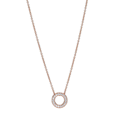 ROSE Kette mit Anhänger Herzen von rosévergoldet