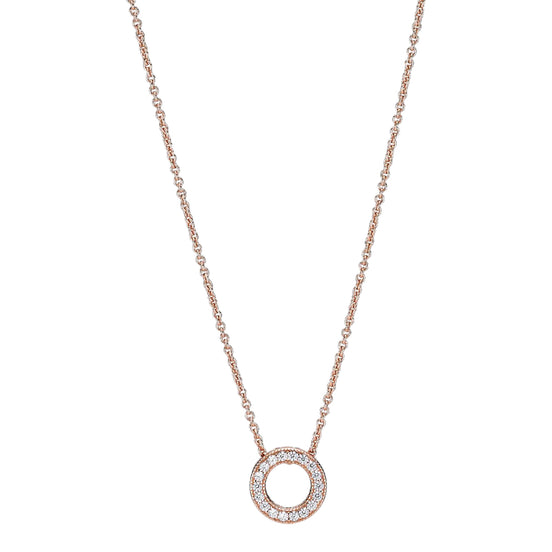 ROSE Kette mit Anhänger Herzen von rosévergoldet
