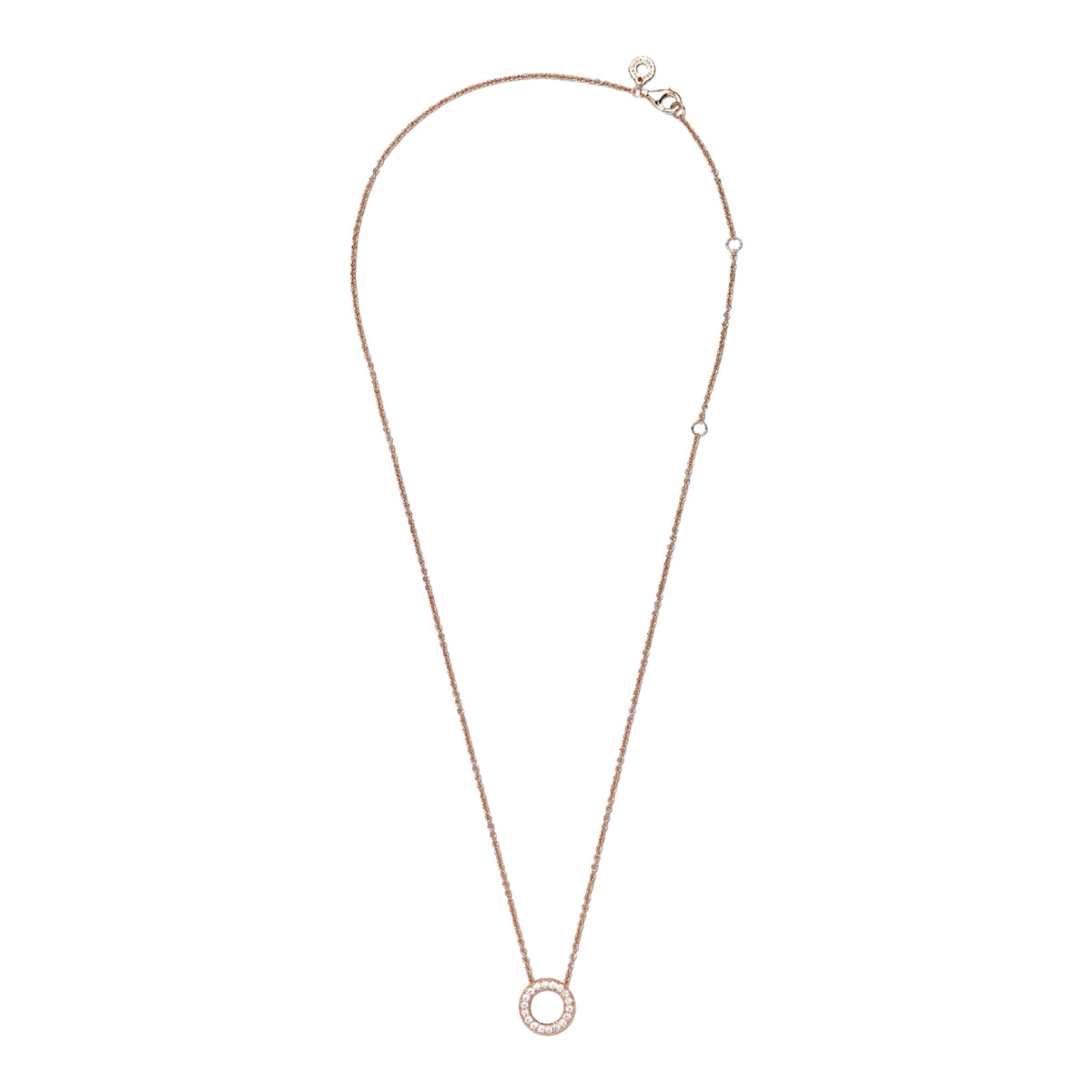 ROSE Kette mit Anhänger Herzen von rosévergoldet