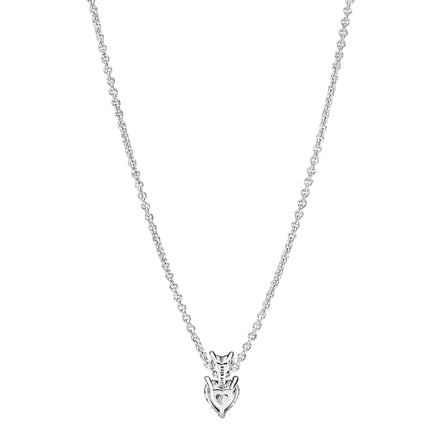 Halskette Doppelherz Silber mit Zirkonia
