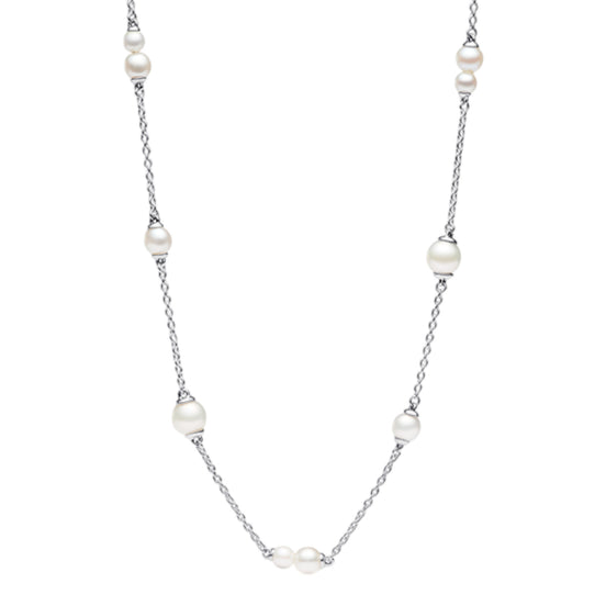 TIMELESS Halskette mit Perlen Silber