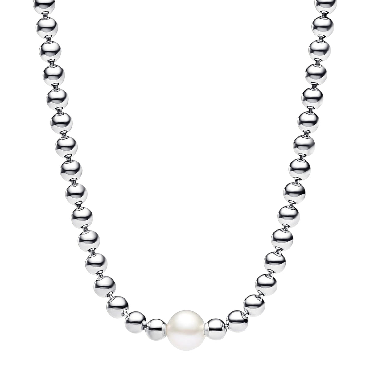 MOMENTS Collier mit Beads und Perle Silber