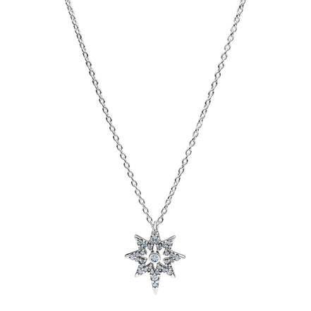 Halskette mit Nordstern-Anhänger mit Zirkonia