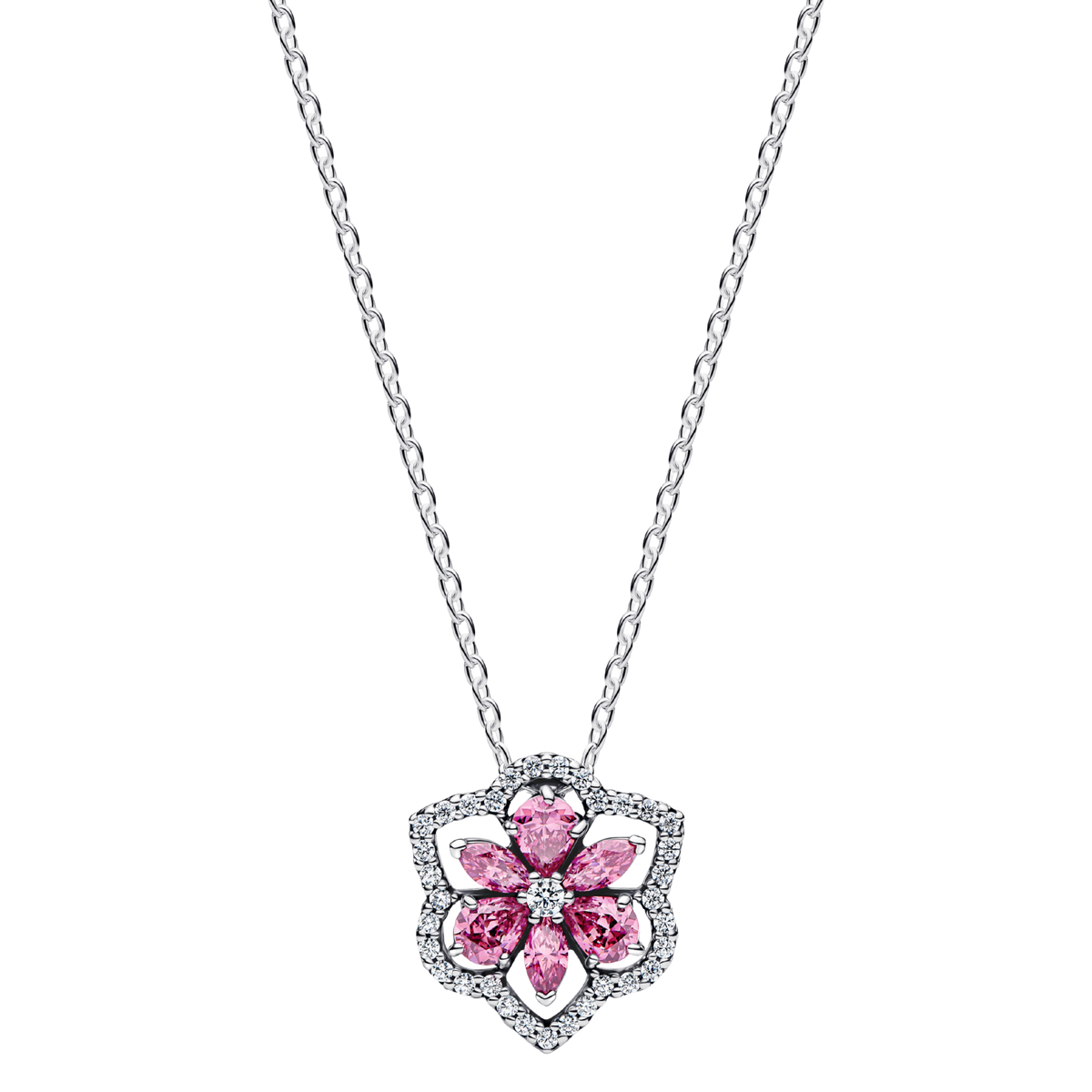 TIMELESS Kette mit Anhänger pinke Blume