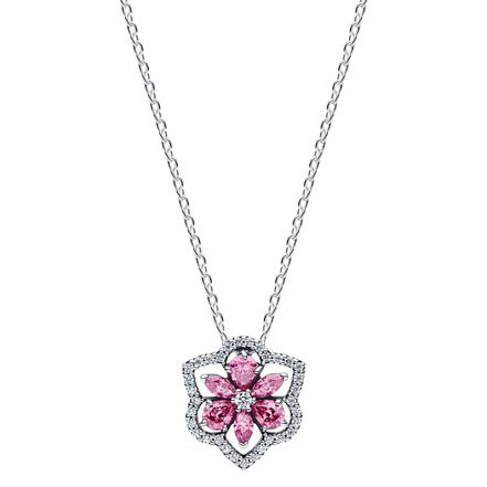 TIMELESS Kette mit Anhänger pinke Blume