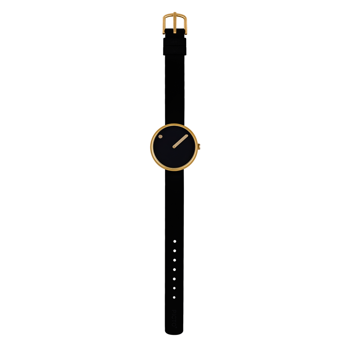 Damenuhr Silikonarmband 30 mm schwarz
