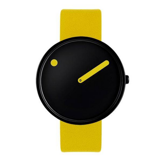 Uhr Lederarmband gelb