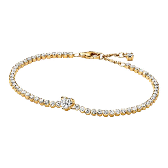 TIMELESS Tennisarmband Vergoldet Zirkonia