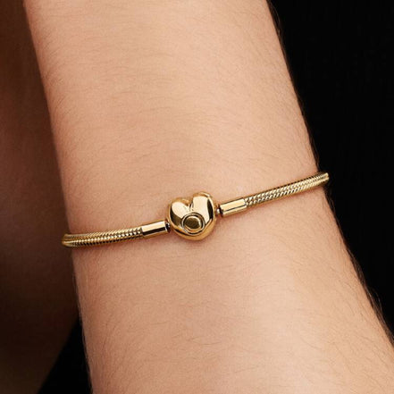 MOMENTS Gliederarmband mit Herzverschluss