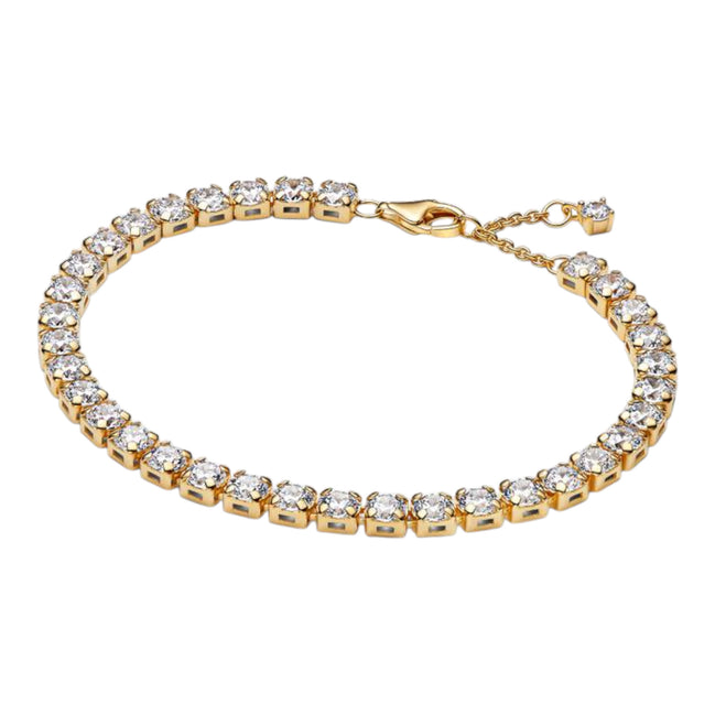 TIMELESS Tennisarmband goldfarben Zirkonia