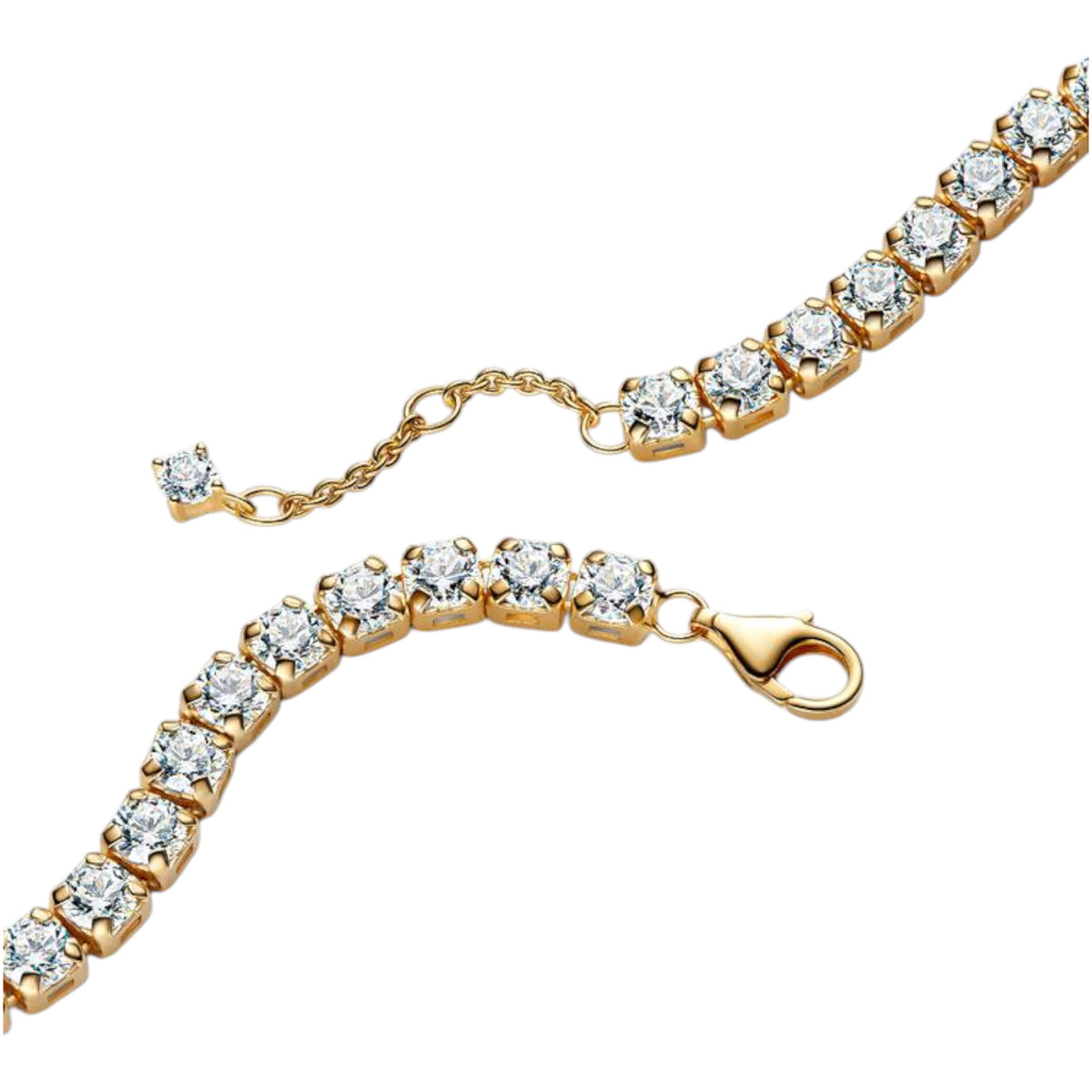 TIMELESS Tennisarmband goldfarben Zirkonia