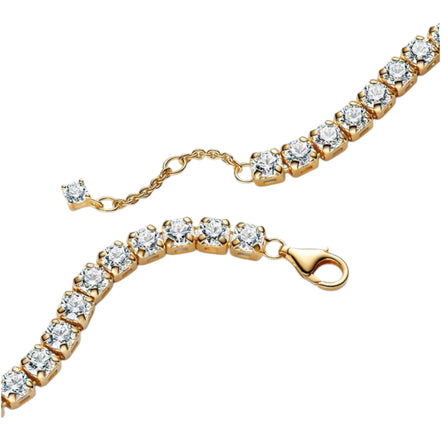 TIMELESS Tennisarmband goldfarben Zirkonia