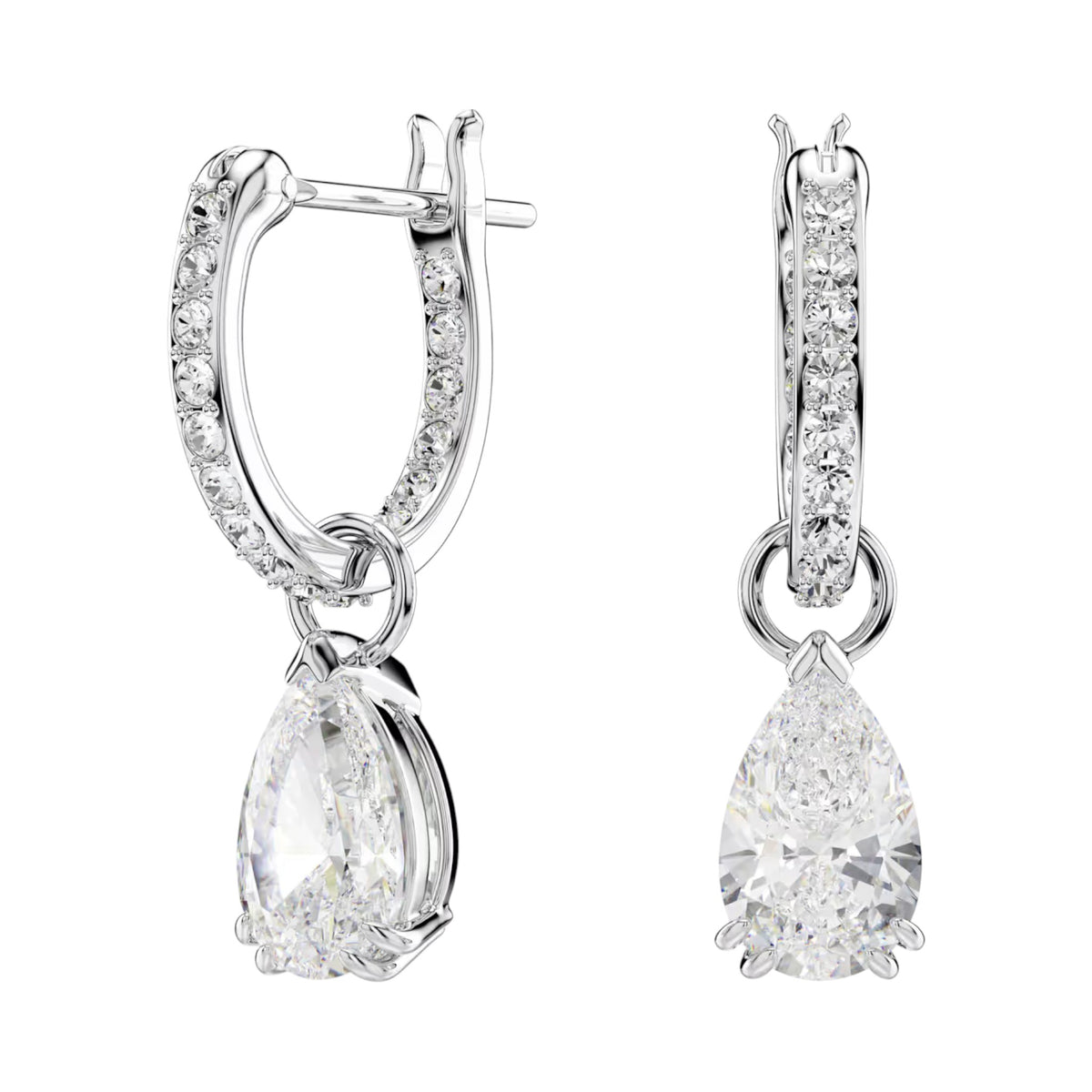 Creolen Millenia silber/weiss Rhodiniert