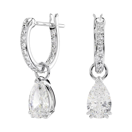 Creolen Millenia silber/weiss Rhodiniert