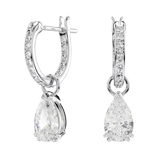 Creolen Millenia silber/weiss Rhodiniert