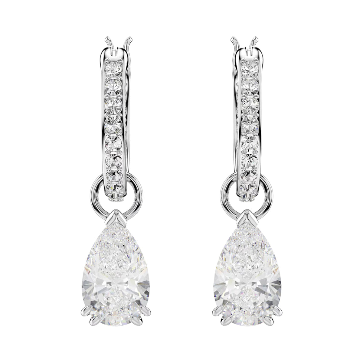 Creolen Millenia silber/weiss Rhodiniert