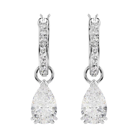 Creolen Millenia silber/weiss Rhodiniert
