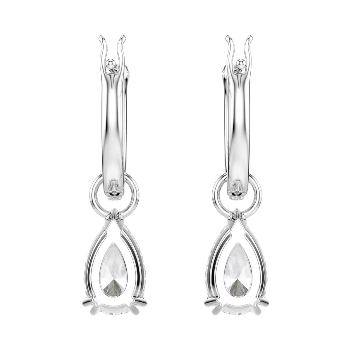Creolen Millenia silber/weiss Rhodiniert