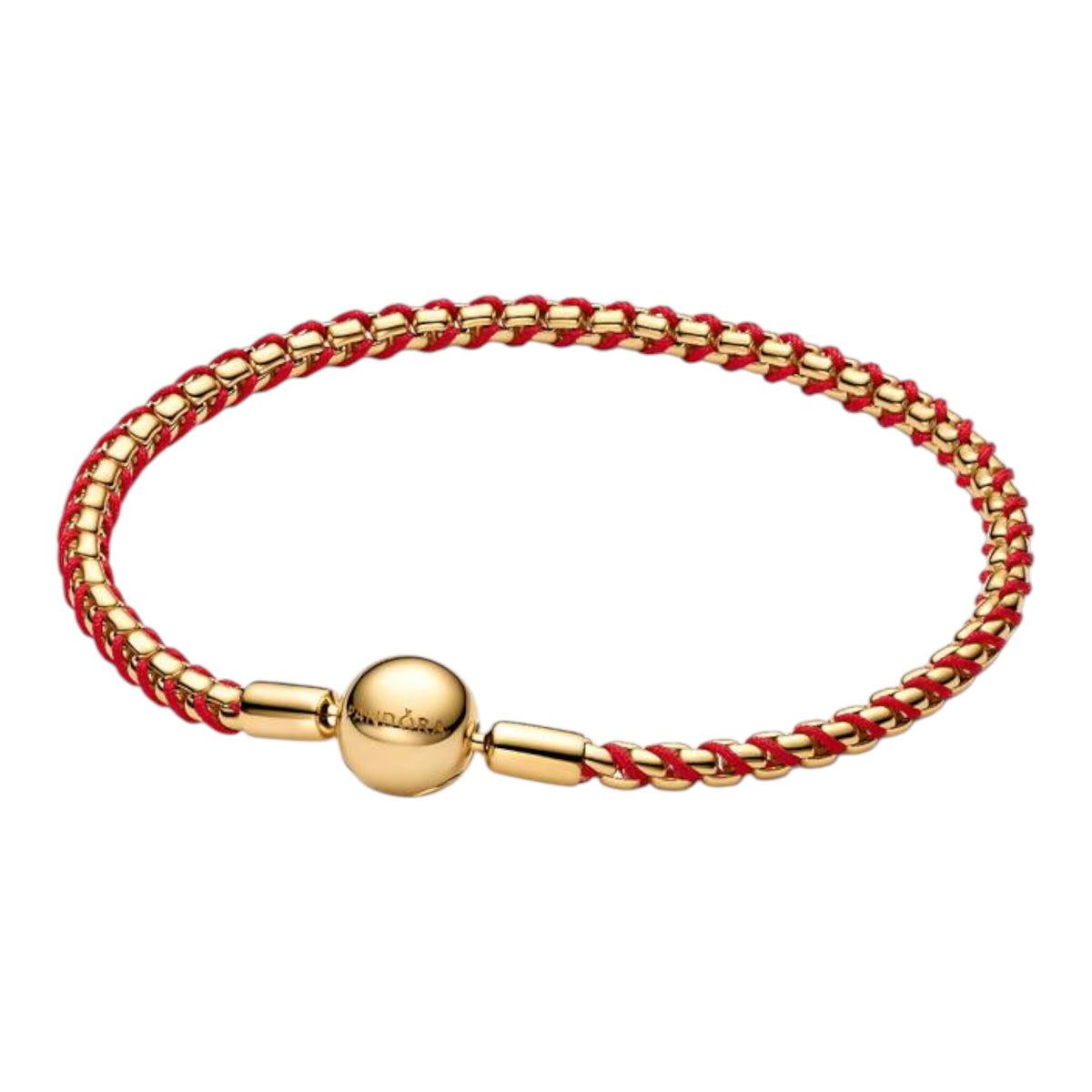 Armband rote Kordel goldfarben