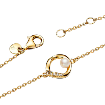 ESSENCE Armband Perle Pavé vergoldet
