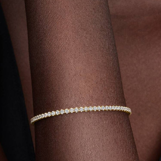 TIMELESS Tennisarmband goldfarben