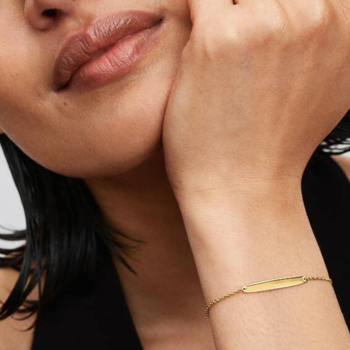 Moments Armband Gravurplatte vergoldet