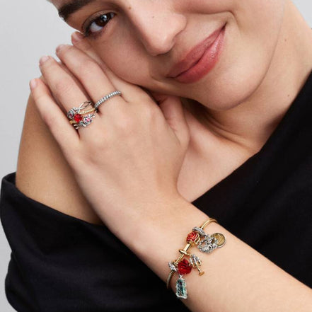 DISNEY Armband Rosenverschluss vergoldet