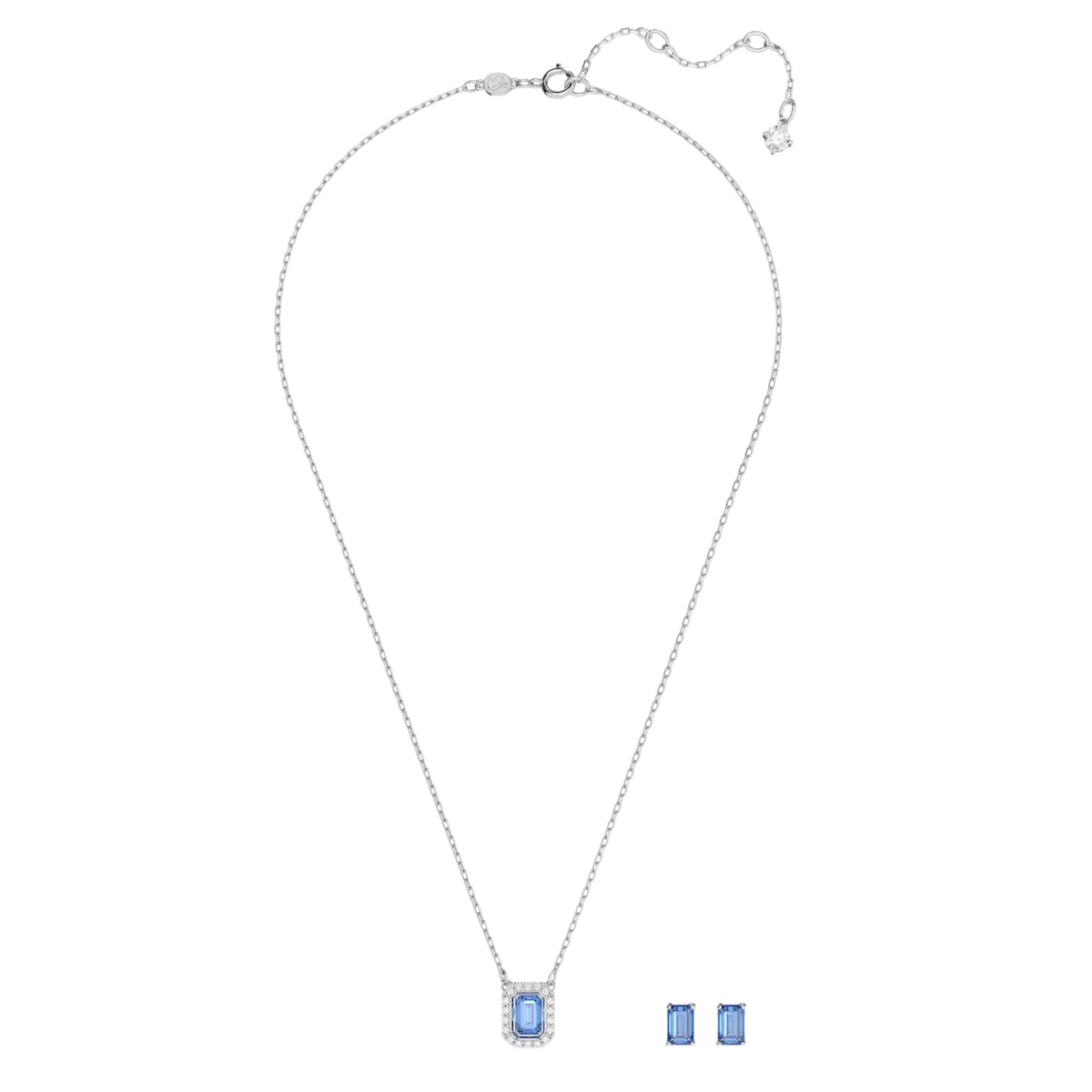 Kette und Ohrstecker Millenia Set blau