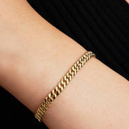 Armband kubanische Kette goldfarben