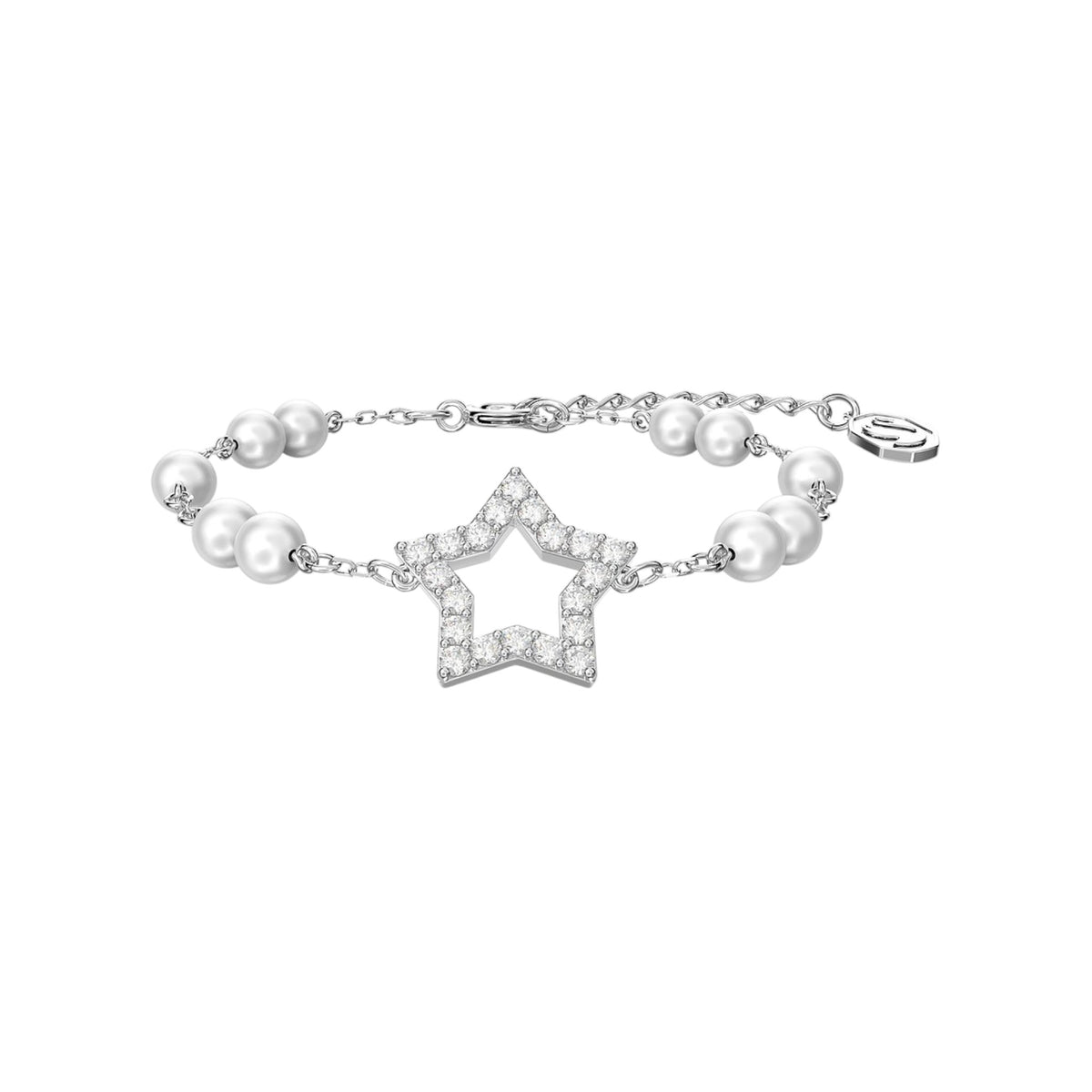 Stella Armband Kristallperlen Stern Weiß