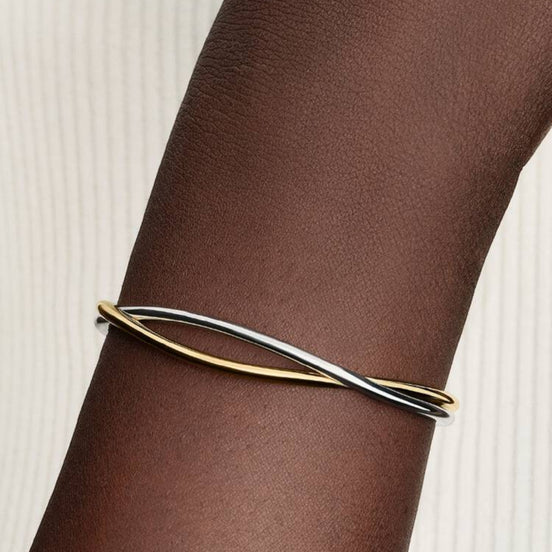 ESSENCE Armreif Organisch Bicolor