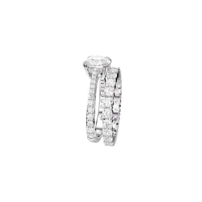 Ring-Set Constella silber/weiss