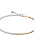 Bicolores Armband mit Kugeln und Zirkonia