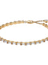 Goldfarbenes Tennisarmband mit Zirkonia