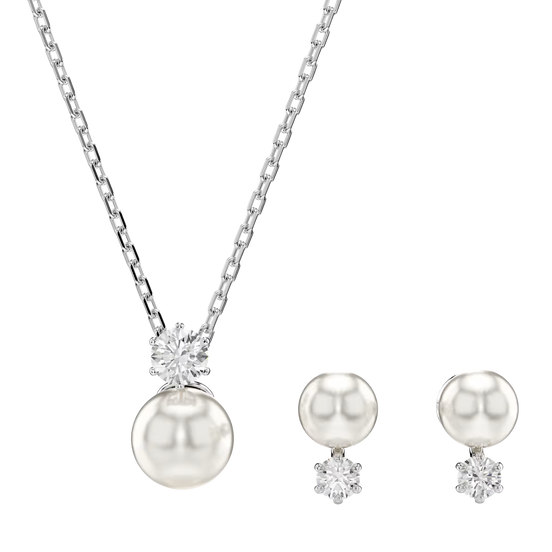 MATRIX Set Halskette und Ohrstecker Perle