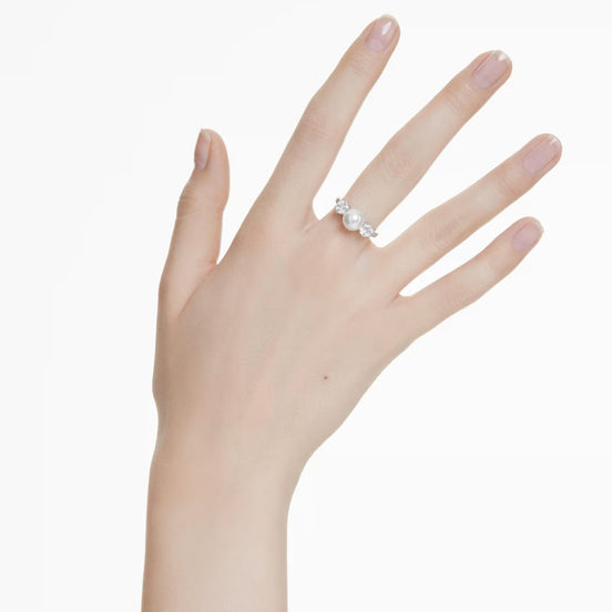 MATRIX Ring Silber mit Perle