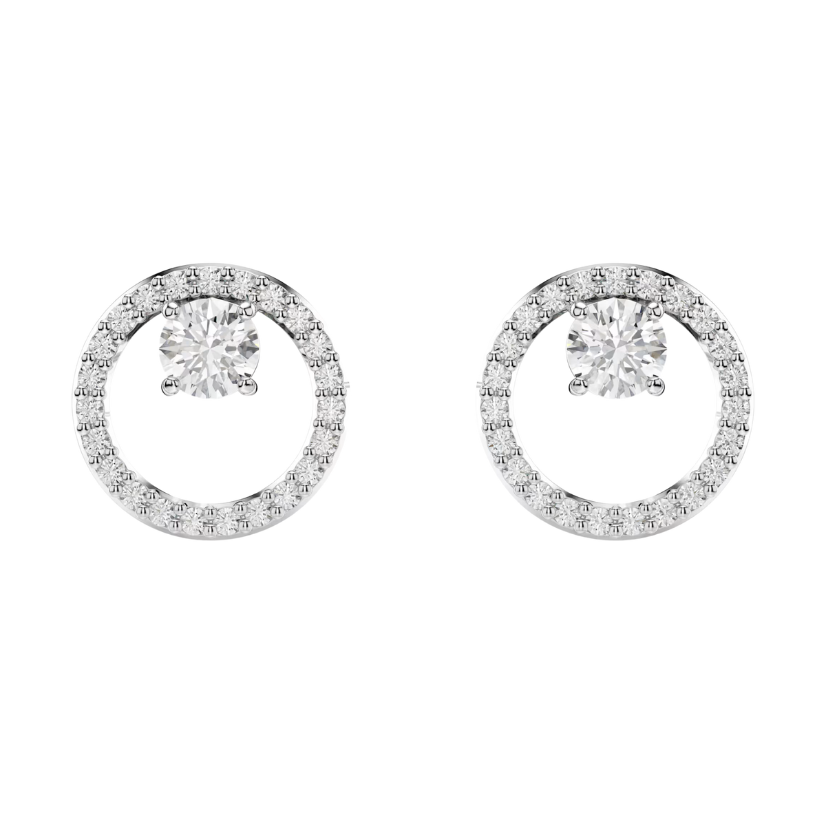Constella Ohrstecker Silber Rund Zirkonia