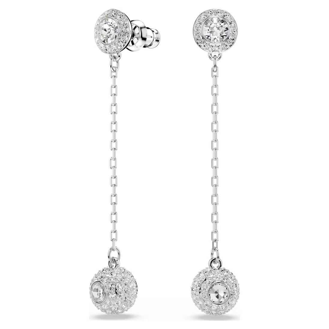 Una Angelic Drop Ohrringe weiß Rundschliff