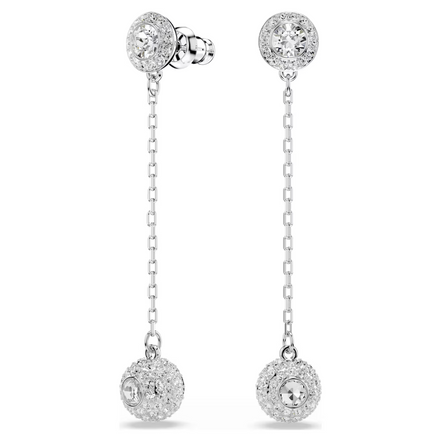 Una Angelic Drop Ohrringe weiß Rundschliff