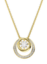 Hyperbola Kette Rund mit Steinen Vergoldet