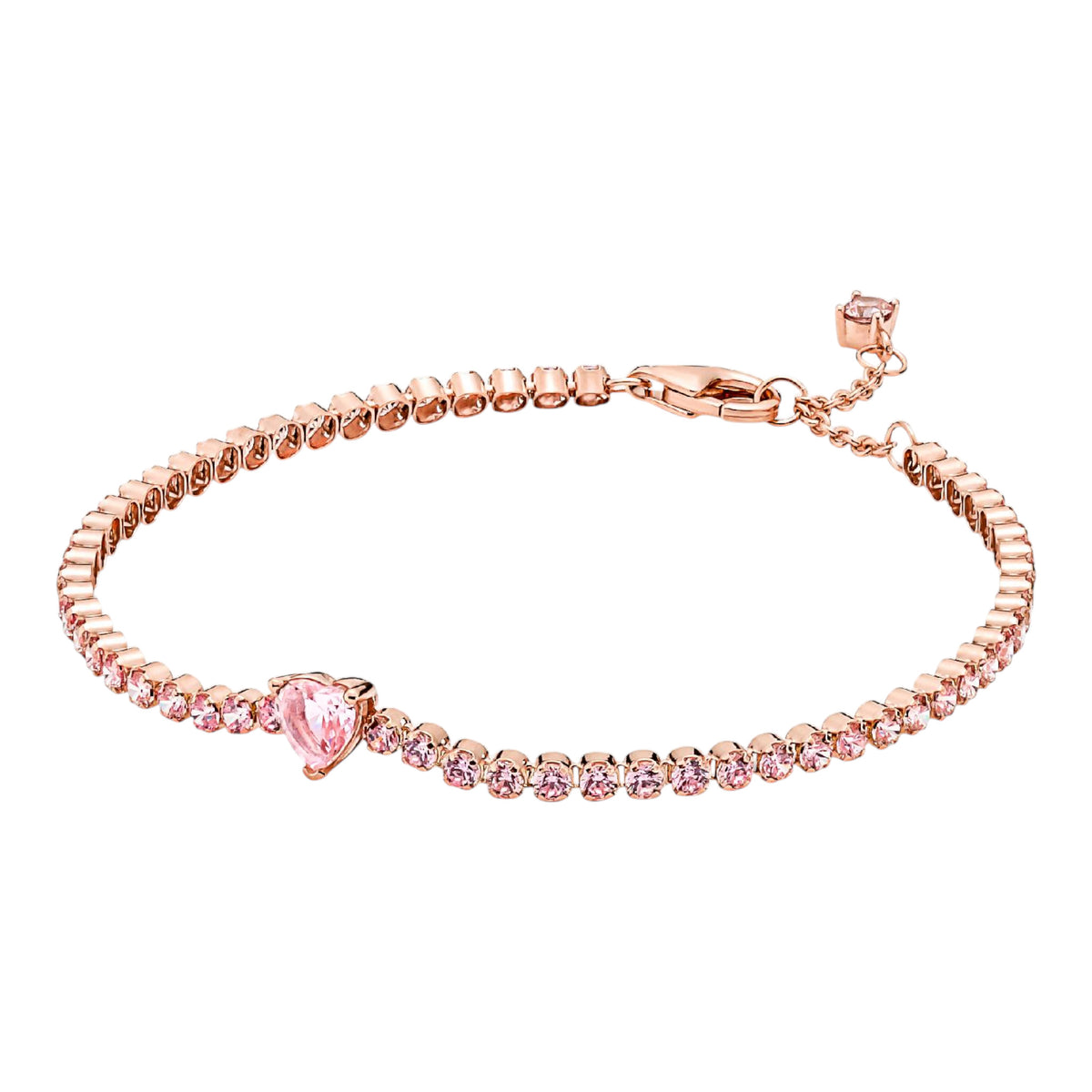 ROSE Armband Timeless Funkelndes Herz 14k rosévergoldet