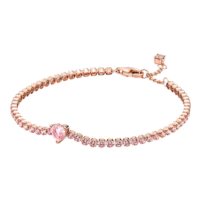 ROSE Armband Timeless Funkelndes Herz 14k rosévergoldet