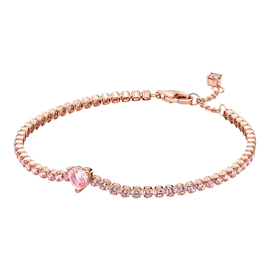 ROSE Armband Timeless Funkelndes Herz 14k rosévergoldet