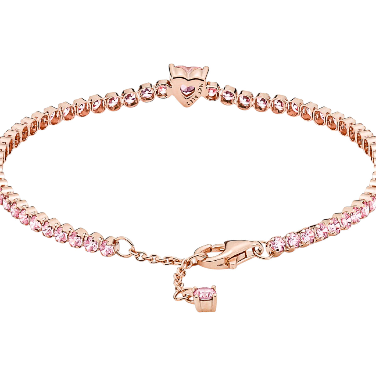 ROSE Armband Timeless Funkelndes Herz 14k rosévergoldet