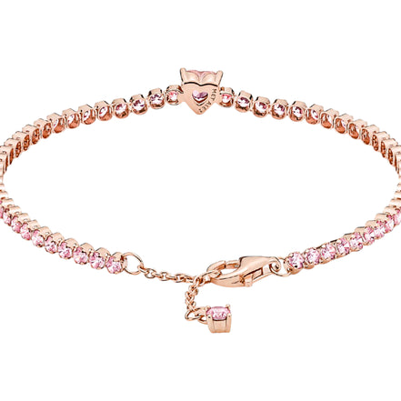 ROSE Armband Timeless Funkelndes Herz 14k rosévergoldet