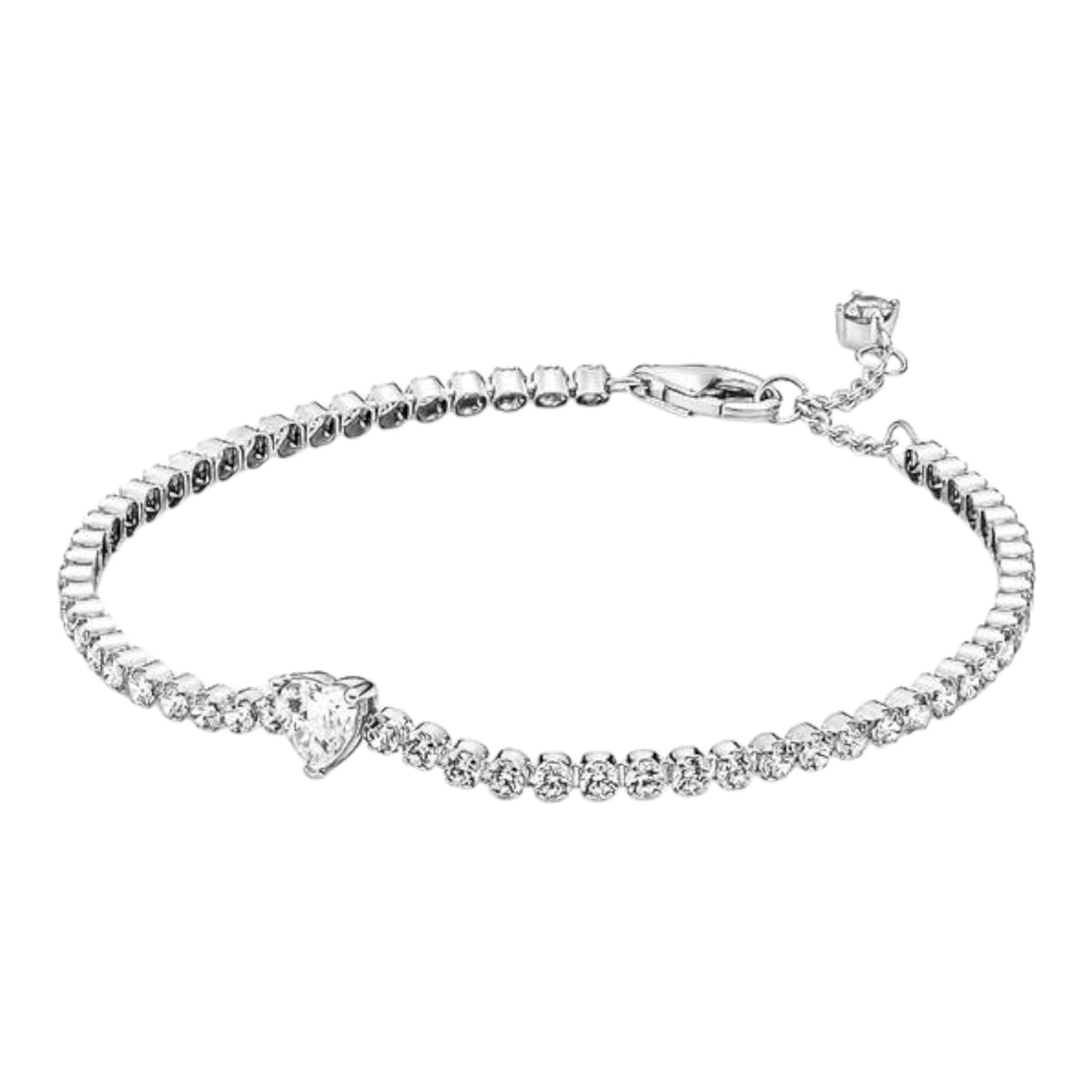 Armband Timeless Funkelndes Herz silber, Zirkonia