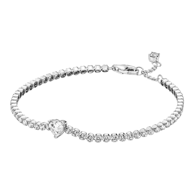 Armband Timeless Funkelndes Herz silber, Zirkonia