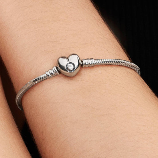 Armband Silber mit Herzverschluss